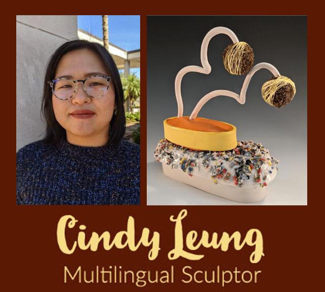 Multilingual sculpture artist Cindy Leung; Leung's work sample